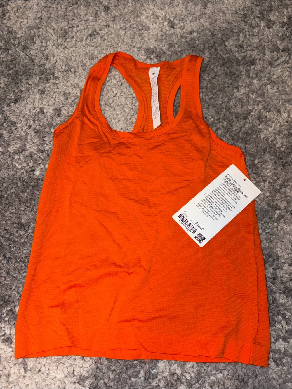 lululemon athletica Bright Orange Swifty Tech Tank
